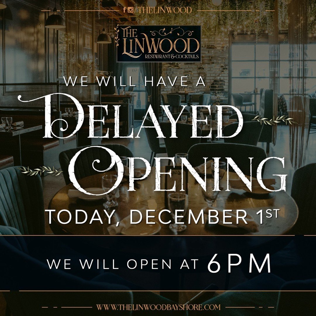 The Linwood will be opening at 6PM tonight - See you tonight!