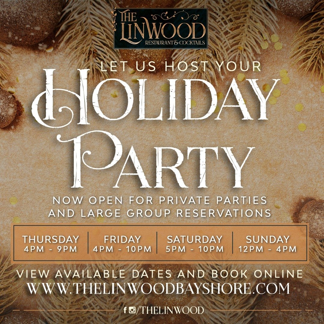 We&rsquo;re still booking holiday parties here at The Linwood &ndash; Visit our website today to learn more!